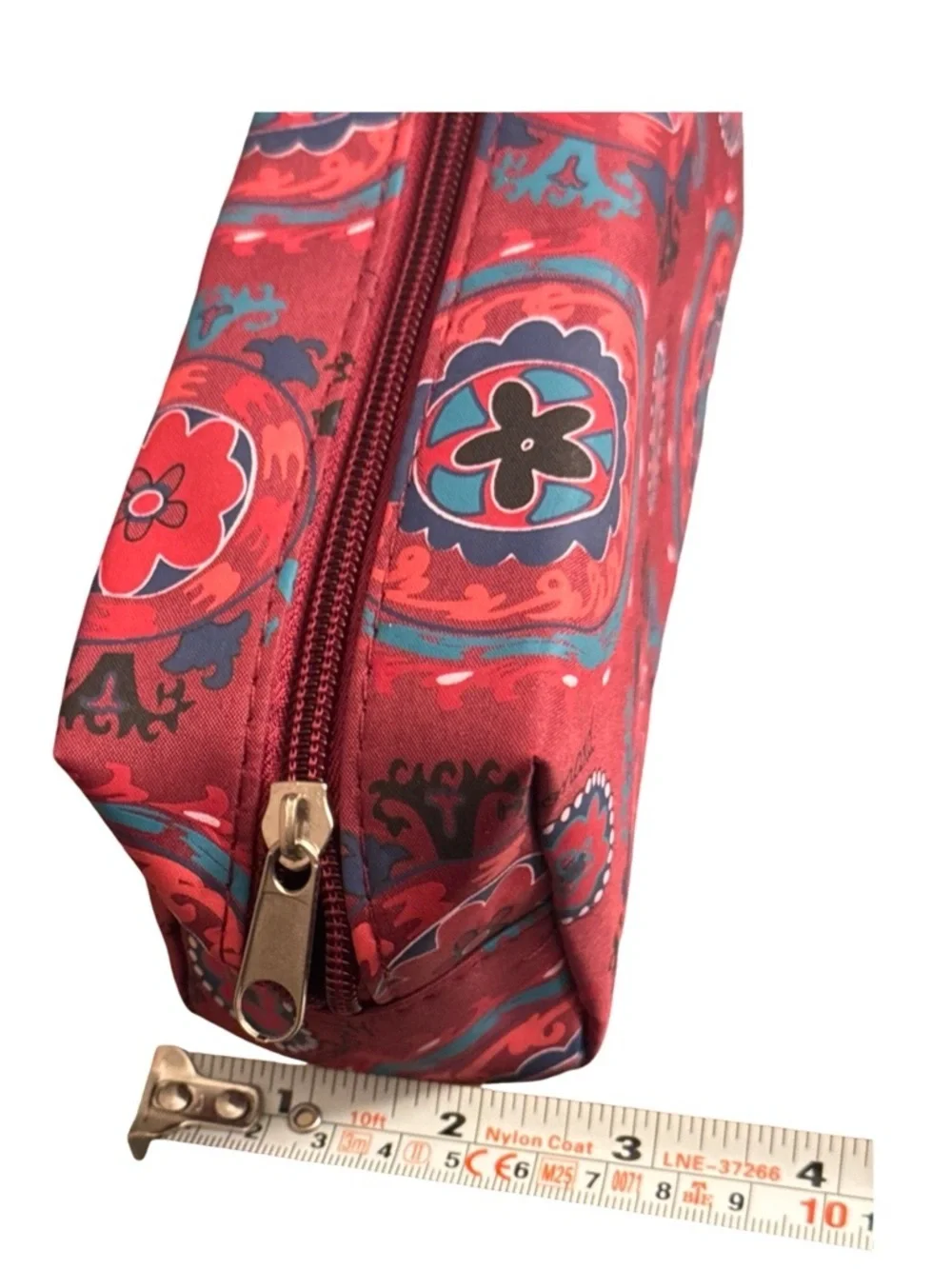 Fragonard  Red Floral-Patterned Cosmetic Pouch
